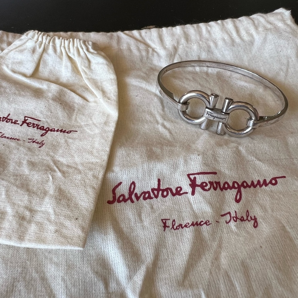 Ferragamo sterling silver bangle